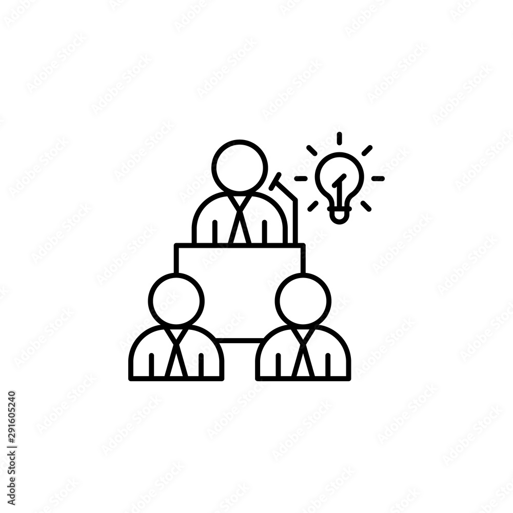 Group thinking idea teamwork icon. Element of spa thin line icon Group thinking idea teamwork icon. Element of spa thin line icon