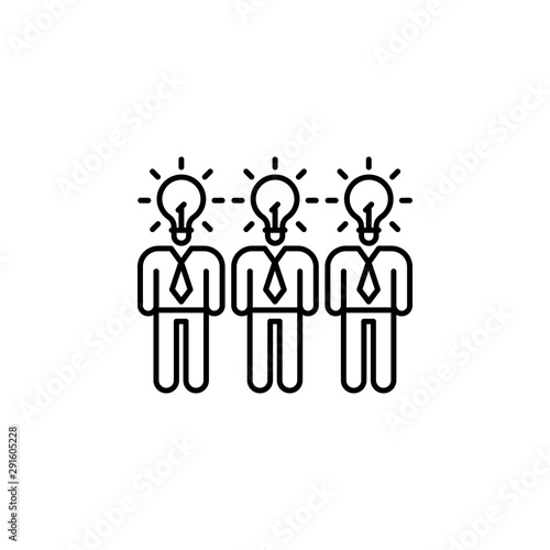 Leader idea teamwork icon. Element of spa thin line icon
