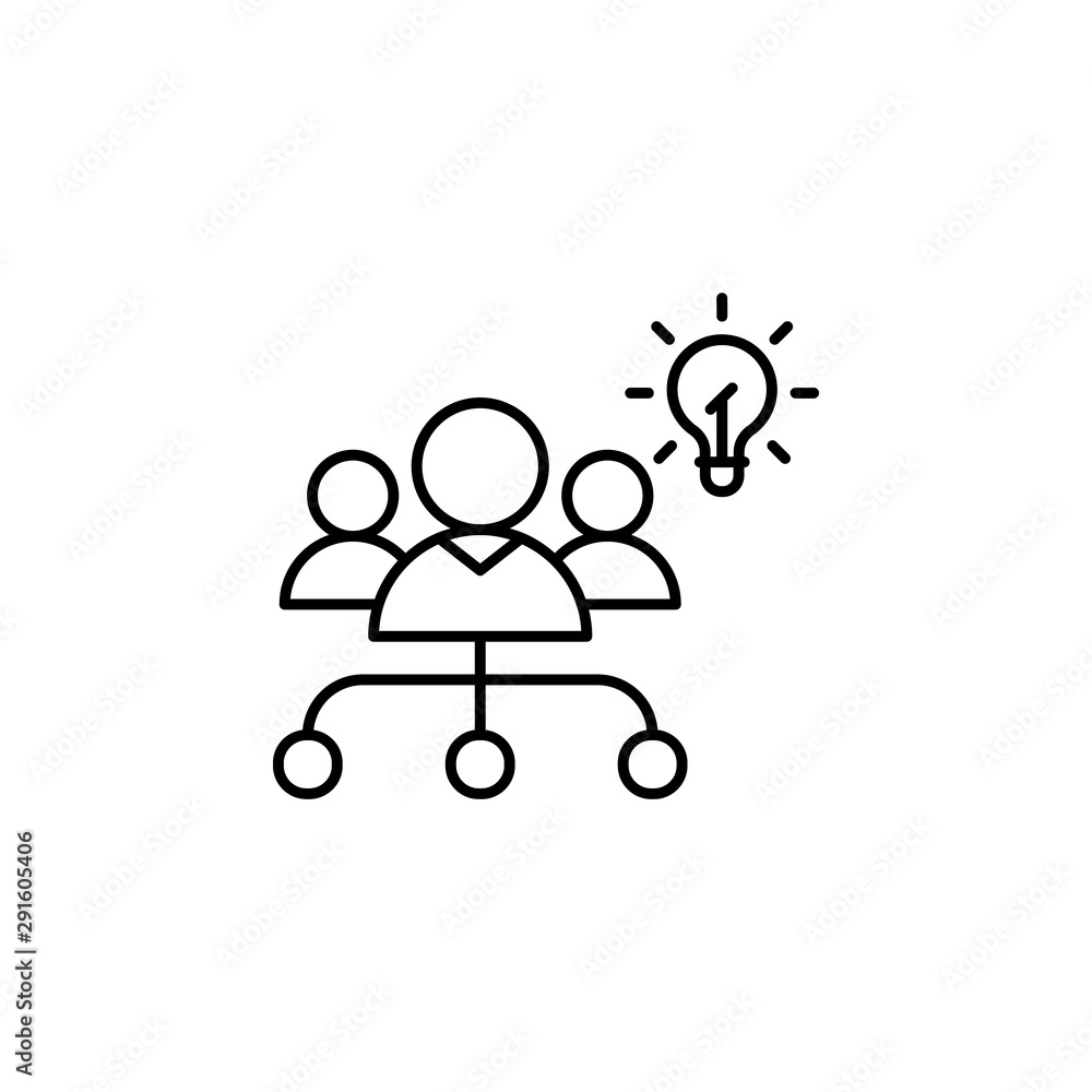Teamwork idea icon. Element of spa thin line icon Teamwork idea icon. Element of spa thin line icon