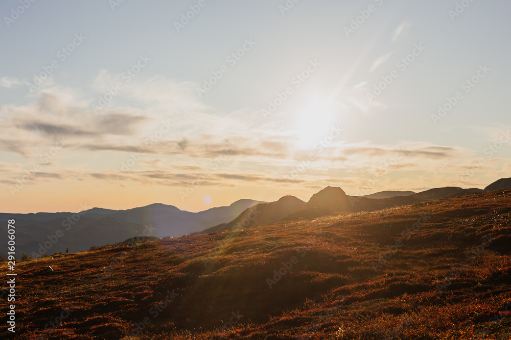 View from Gaustatoppen, Norway, at autumn. View from Gaustatoppen, Norway, at autumn.