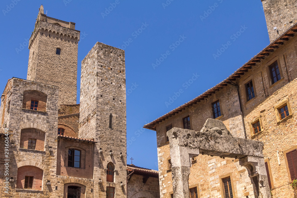 Towers and buildings of San Gimignano, Tuscany, Italy