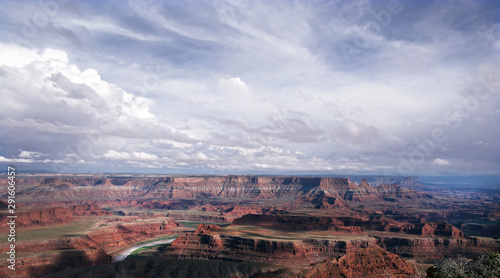 Dramatic Evening Clouds Roll Over Dead Horse Point In Utah