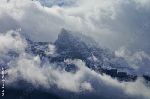 Majestic foggy mountains of the Canadian Rockies © george
