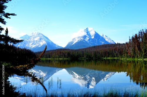 Scenic view of the Mountains of the Canadian Rockies