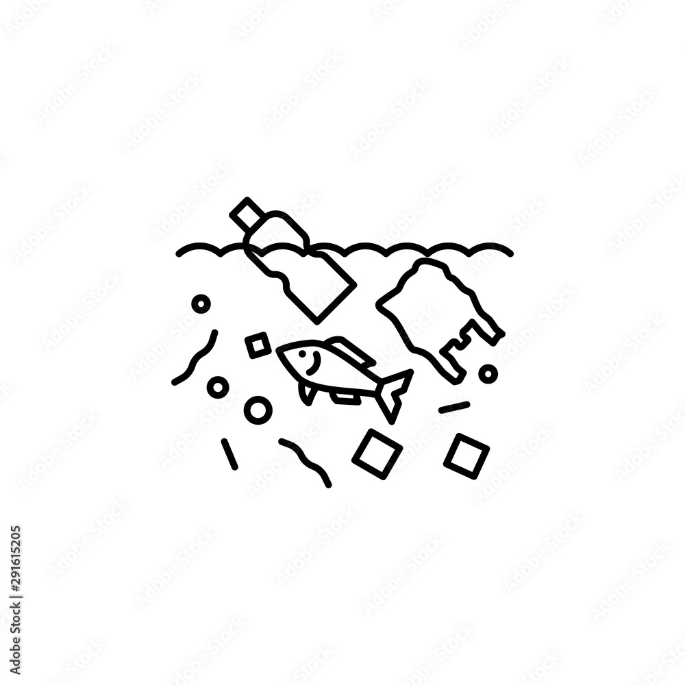 Plastic pollution icon. Element of plastic pollution thin line icon Plastic pollution icon. Element of plastic pollution thin line icon