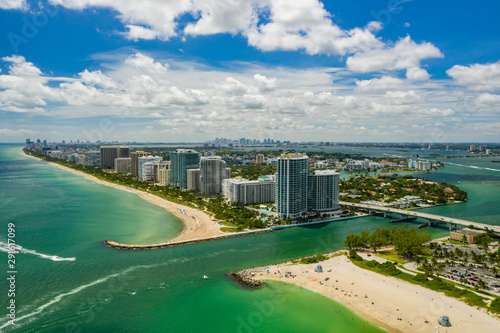 Aerial photo Miami Beach inlet between Haulover and Bal Harbour photo