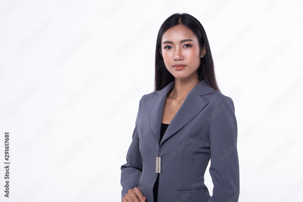 Portrait group pack collage of Asian Business Woman Stand in White Formal proper Suit pants and shoes, studio lighting white background isolated, Lawyer Boss act posing smile smart look Portrait group pack collage of Asian Business Woman Stand in White Formal proper Suit pants and shoes, studio lighting white background isolated, Lawyer Boss act posing smile smart look