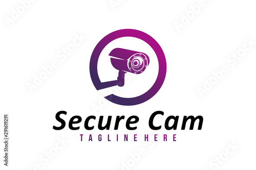 secure cam logo icon vector isolated