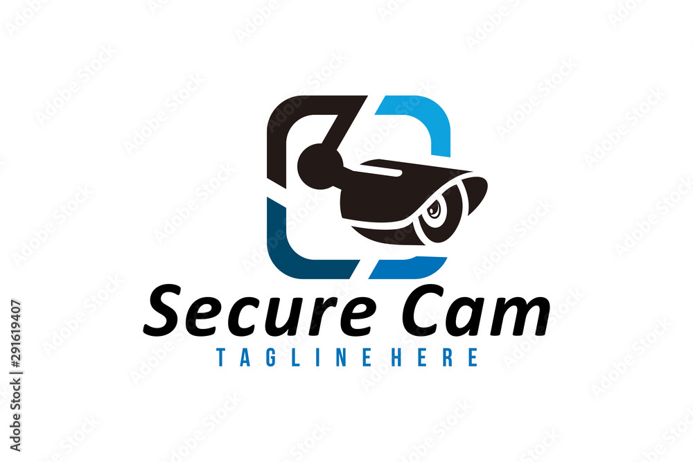 secure cam logo icon vector isolated