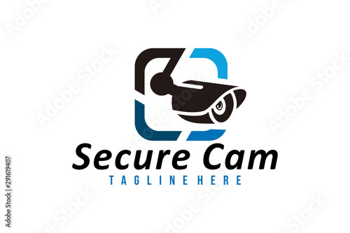 secure cam logo icon vector isolated