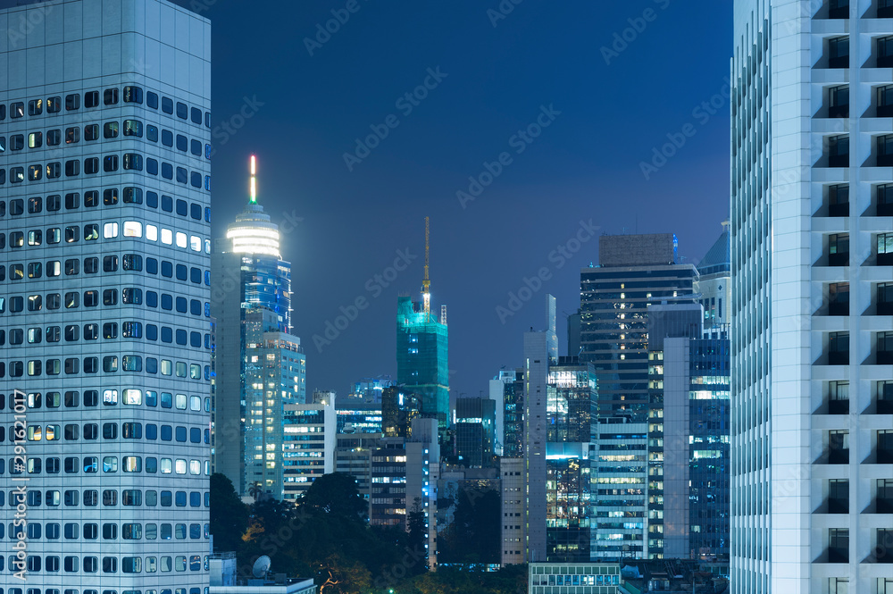 Modern office building in Hong Kong city