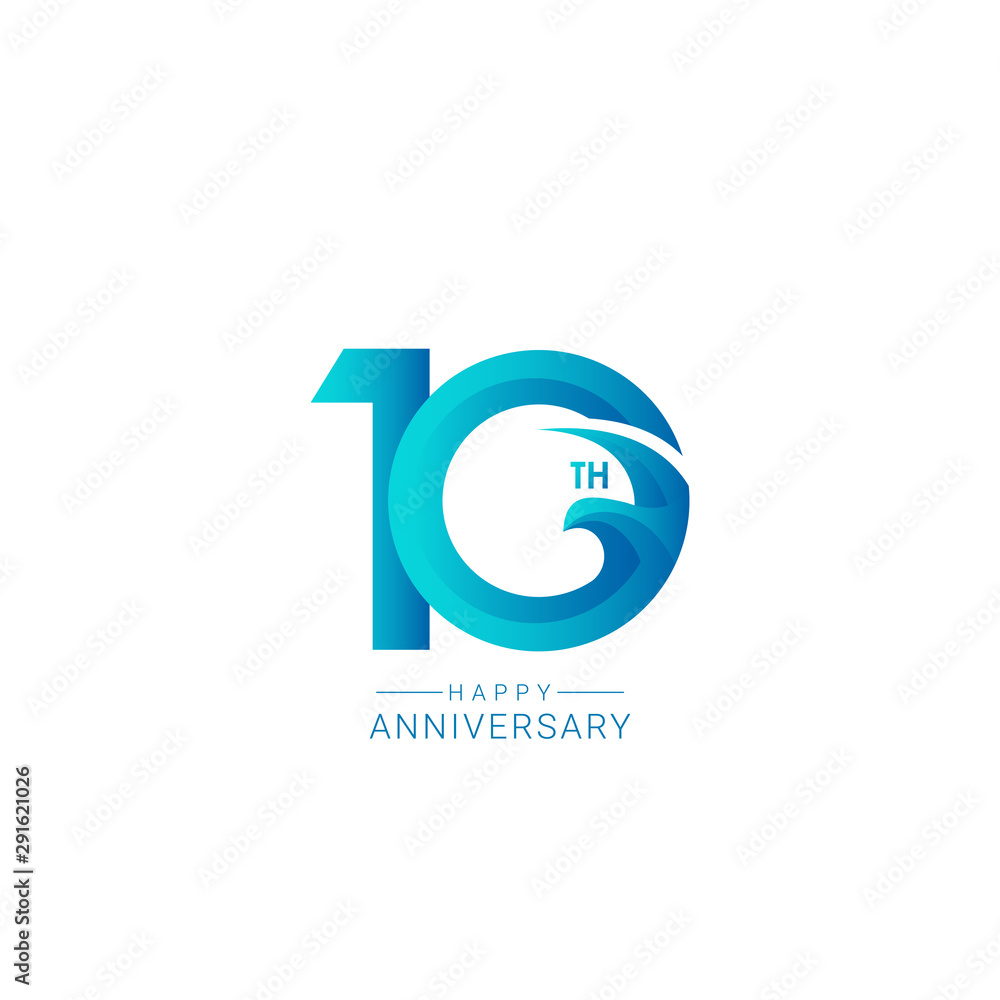 10 Years Anniversary Bird Model Vector Template Design Illustration 10 Years Anniversary Bird Model Vector Template Design Illustration