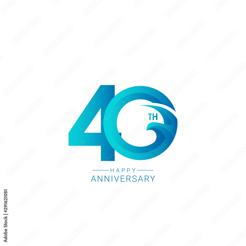 40 Years Anniversary Bird Model Vector Template Design Illustration 40 Years Anniversary Bird Model Vector Template Design Illustration