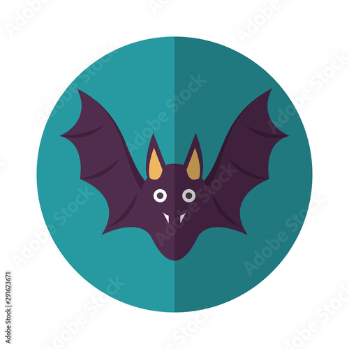 halloween bat animal character icon
