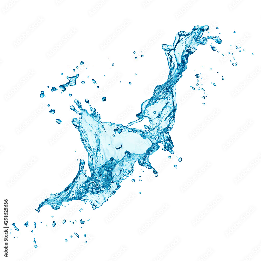 blue water splash isolated on white background blue water splash isolated on white background