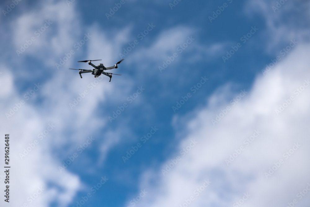 surveillance drone flying in the sky surveillance drone flying in the sky