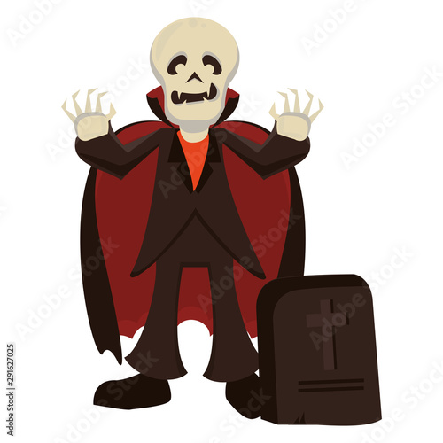 funny costume of dracula halloween character