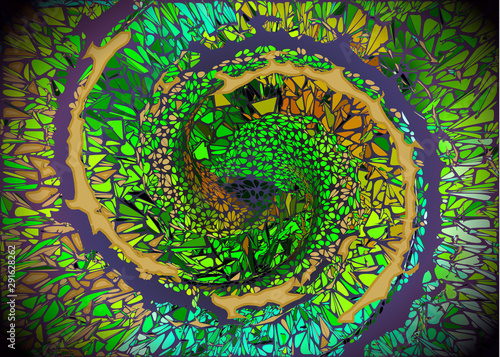 Abstract colorful spiral shatter BG