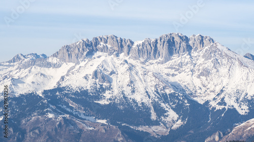 Presolana is a mountain range of the Orobie, Italian Alps. Landscape in winter with snow © Matteo Ceruti