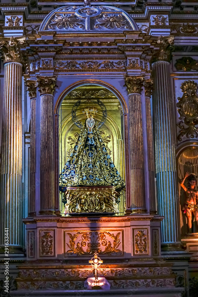 Virgiin Mary Statue Basilica Our Lady Solitude Church Oaxaca Mexico