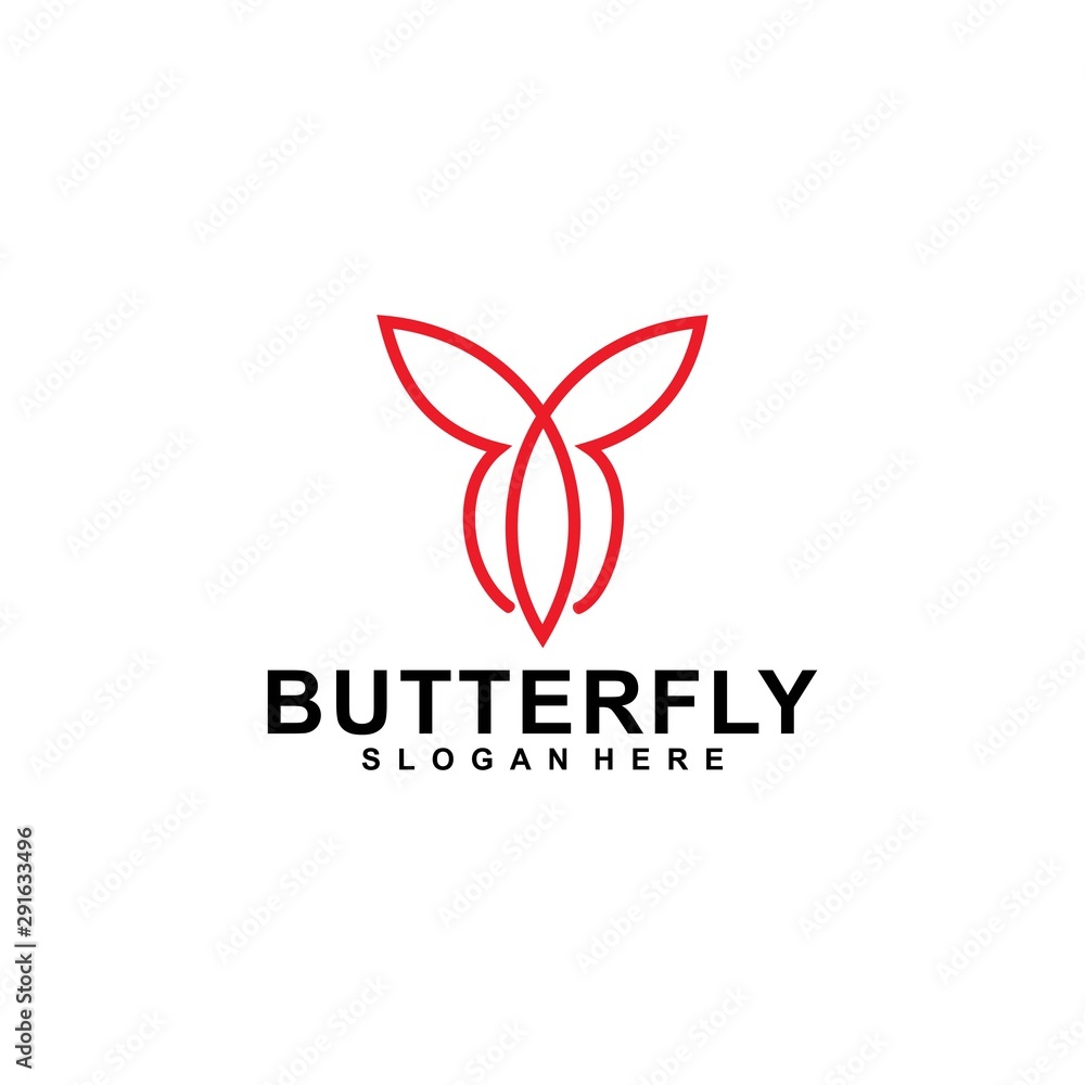 butterfly logo template, design concept, illustration