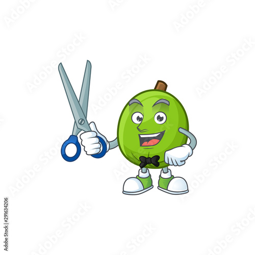 Barber casimiroa fruit cartoon for organic herb
