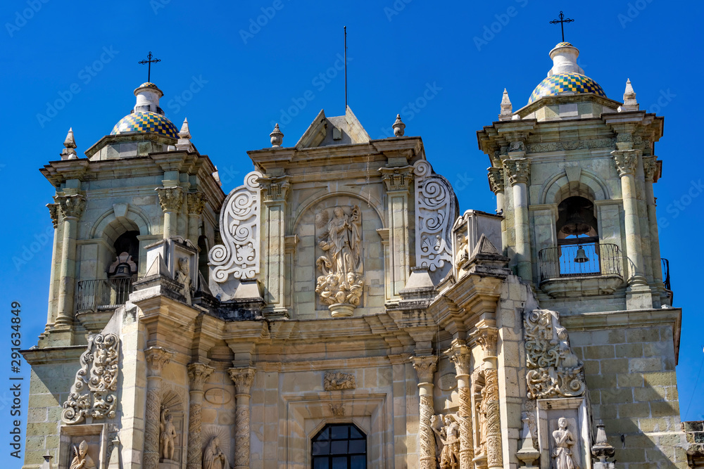 Obraz premium Basilica Towers Our Lady Solitude Facade Church Oaxaca Mexico