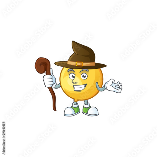 Witch mundu fruit cartoon in character mascot