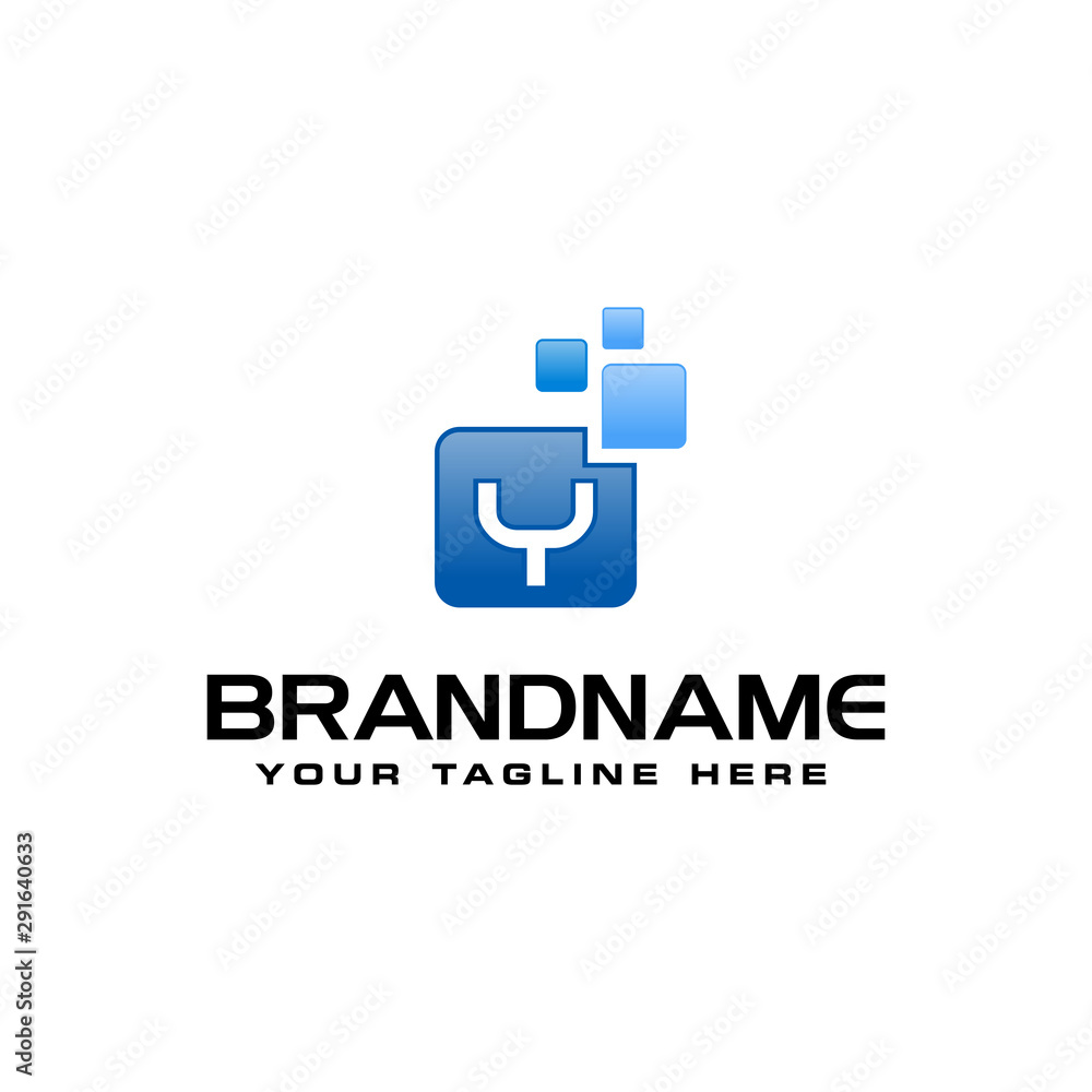 Letter Y Digital Pixel Square Symbol Vector design template Letter Y Digital Pixel Square Symbol Vector design template