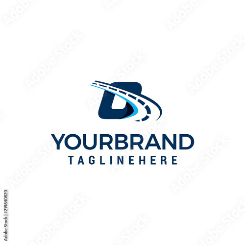 Road Way Asphalt Logo Letter O. O Road Logistics Letter Design in Vector template