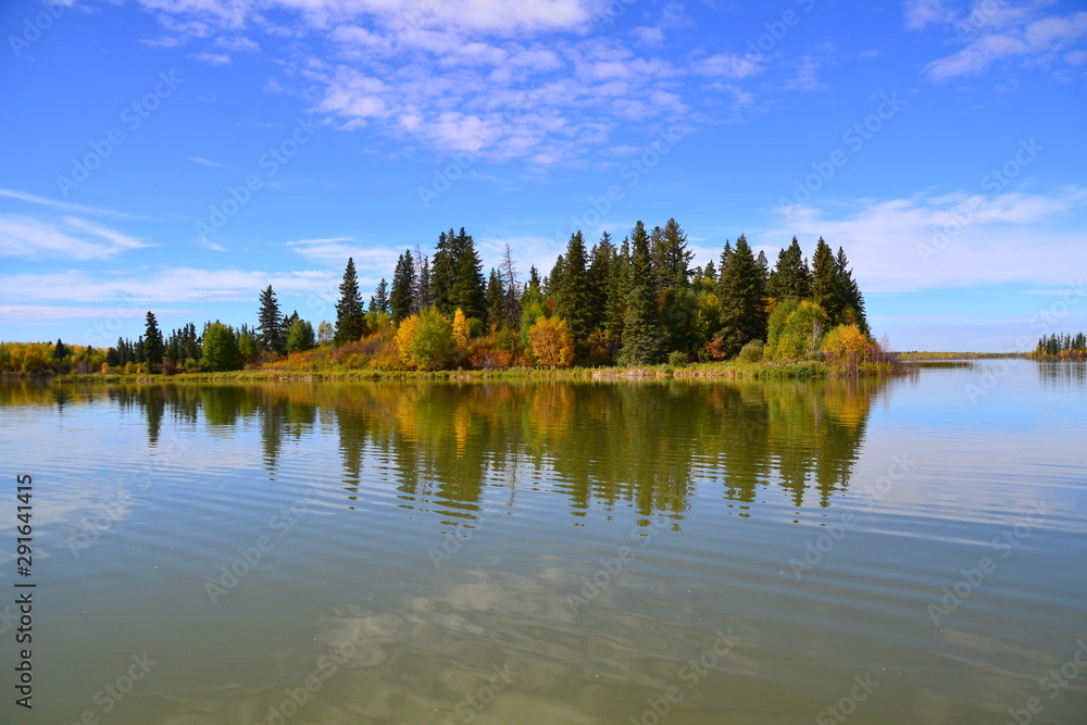 Astotin Lake in Autumn Colours