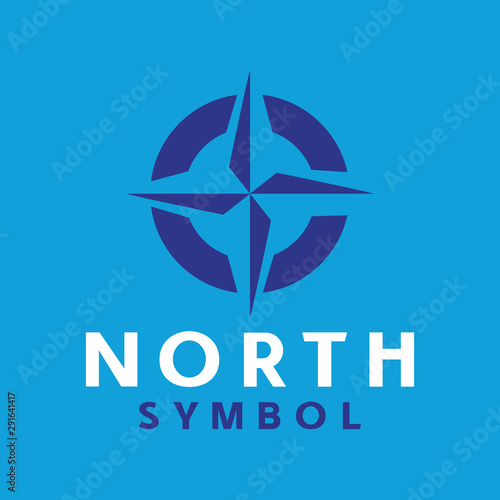 North Logo Design. Navigator Emblem Icon. Modern Compass Symbol. Logo Inspiration For Business And Company.