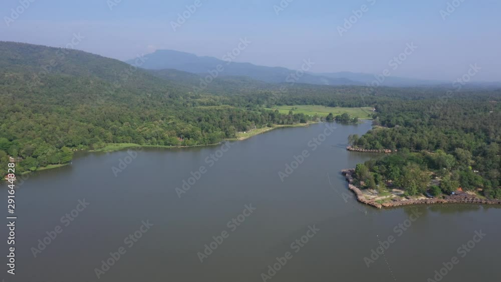 Aerial view Huay Tung Tao Lake in Chiangmai, Thailand. Aerial view Huay Tung Tao Lake in Chiangmai, Thailand.