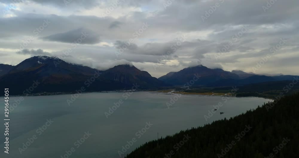Views of Ressurection bay on a cloudy fall day Views of Ressurection bay on a cloudy fall day