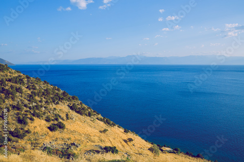 City athens, Greek Republic. Mountains and water, blue sea. 13. Sep. 2019. Travel photo.