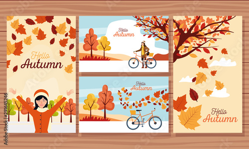 bundle of hello autumn season scenes