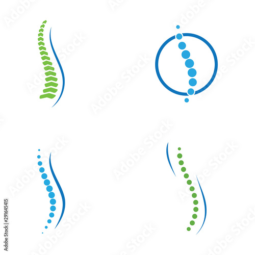 Spine diagnostics symbol logo template vector illustration