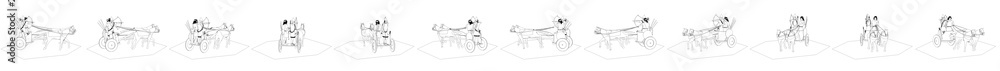 3d render, persian chariot, illustration 3d render, persian chariot, illustration