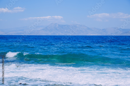 City Athens, Greek Republic. Beach and blue water. Green nature 14. Sep. 2019. © ynos
