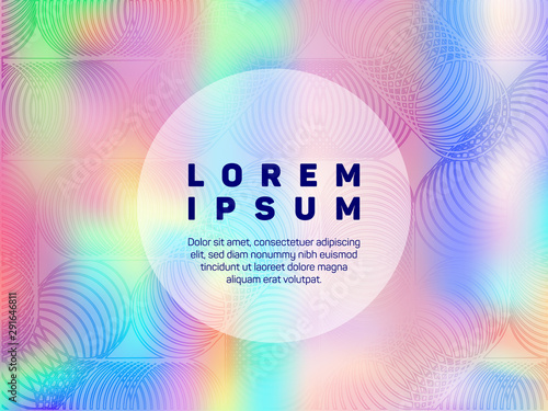 Futuristic banner fluid holographic gradient vector design.