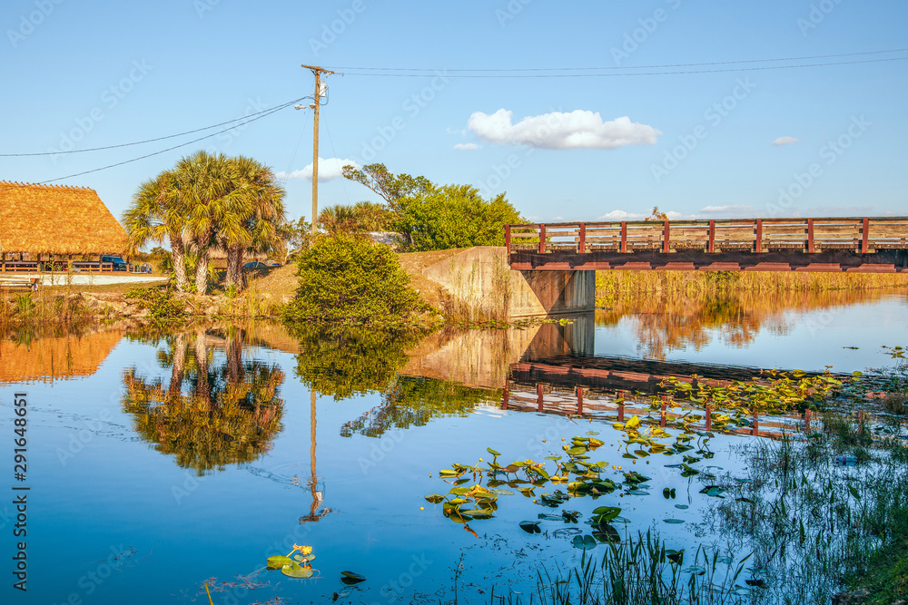 Tamiami Canal in autumn.Southern Florida.USA