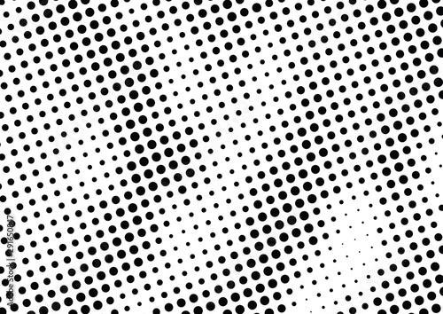 Abstract halftone dotted background. Monochrome grunge pattern with dot and circles. Vector modern pop art texture for posters, sites, business cards, cover, postcards, labels, stickers layout.