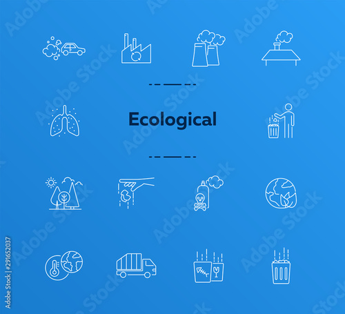 Ecological icons. Set of line icons