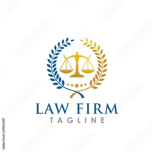 luxury law and attorney logo design - vector