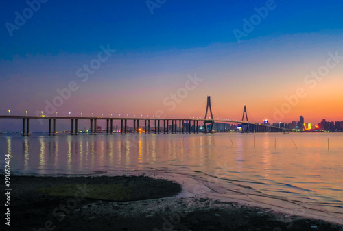 Wallpaper Mural The view of Zhanjiang Bay in Guangdong at dusk Torontodigital.ca