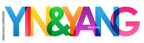 YIN & YANG colorful typography banner