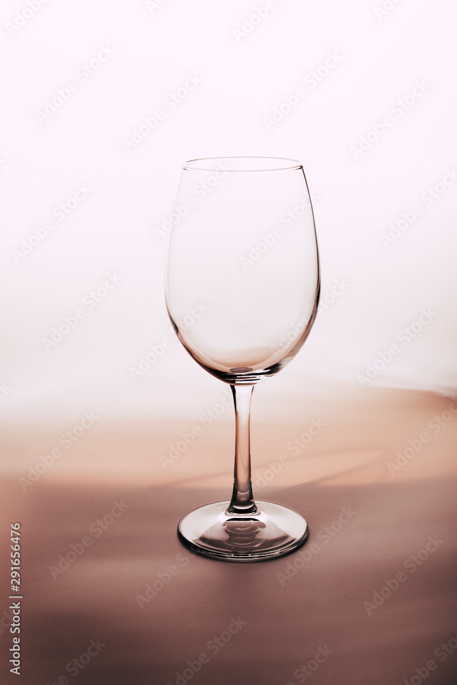 wine empty glasses on soft beige background wine empty glasses on soft beige background