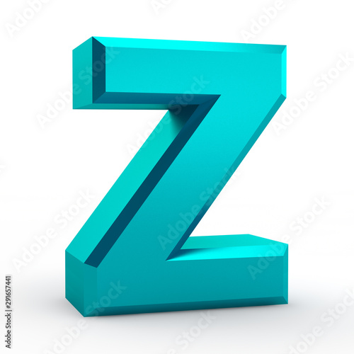 Free Download Z blue alphabet word on white background illustration 3D rendering - GFXLoad