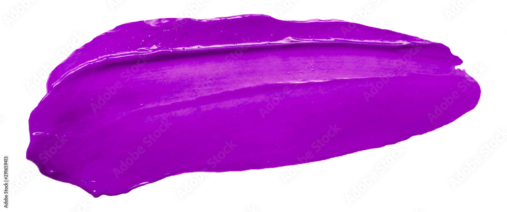 Vector purple glossy paint texture isolated on white - acrylic banner for Your design