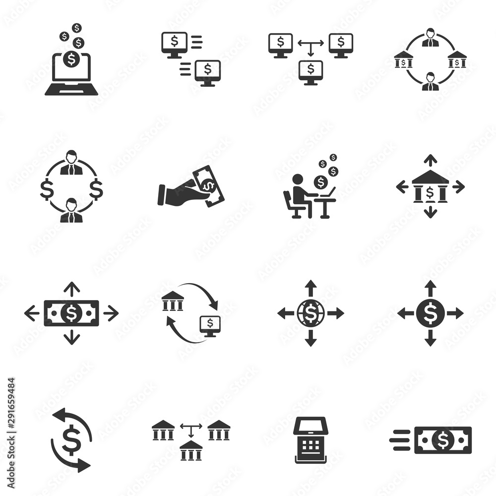 Money transaction icon set - (Grey Series) Money transaction icon set - (Grey Series)
